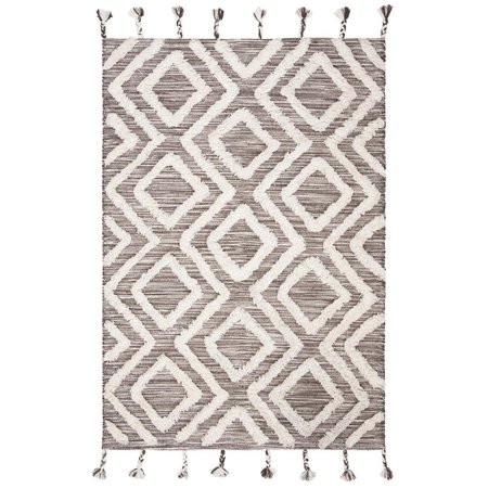 SAFAVIEH 8 x 10 ft. Kenya Hand Tufted Rectangle RugBrown & Ivory KNY331T-8